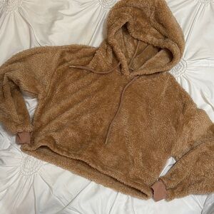 Cozy Tan Fleece Hoodie